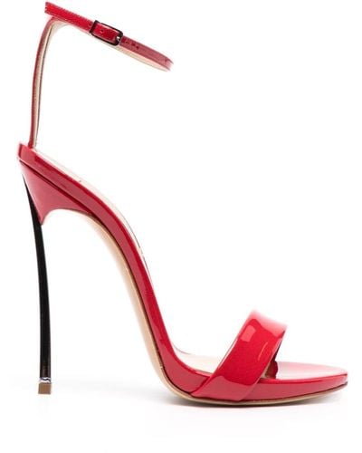 Casadei Blade 120mm Patent-finish Sandals - Red