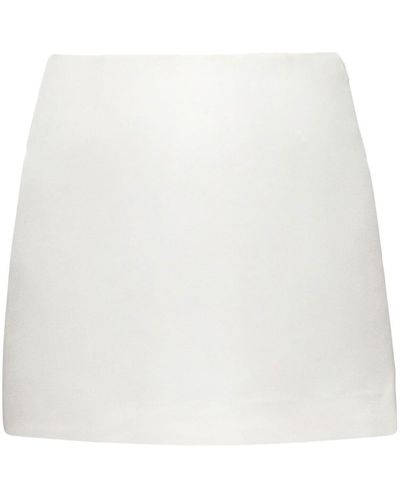 Prada Double Satin Miniskirt - White