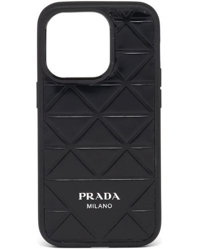 Prada トライアングルロゴ Iphone 14 Pro Max ケース - ブラック