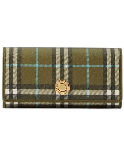 Burberry Vintage-check Continental Wallet - Green