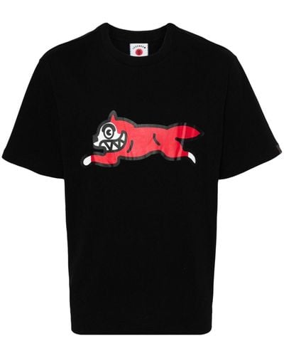 ICECREAM Running Dog Cotton T-shirt - Black