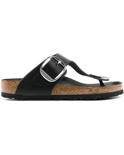 Birkenstock Gizeh Leather Sandals - Black