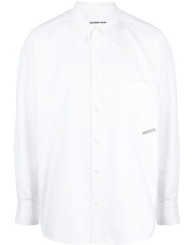 Alexander Wang Logo-plaque Button-down Shirt - White
