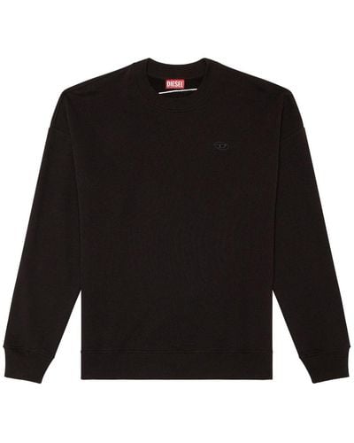 DIESEL S-rob-megoval-d Cotton Sweatshirt - Black