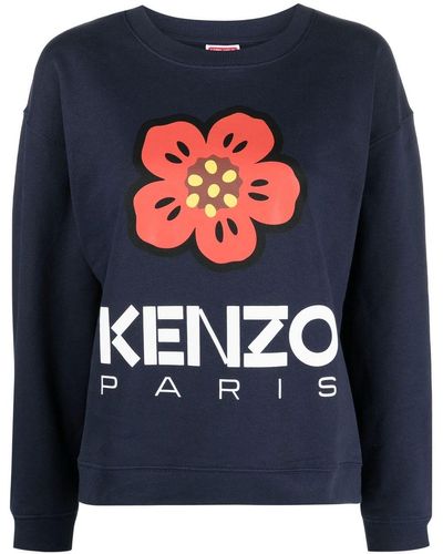 KENZO Pullover mit Logo - Blau