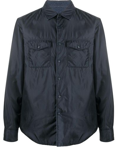 Aspesi Long Sleeve Shirt Jacket - Blue