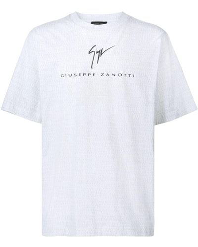 Giuseppe Zanotti Camiseta con estampado digital - Blanco