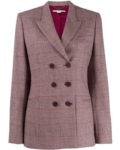 Stella McCartney Double-breasted Check Blazer - Pink