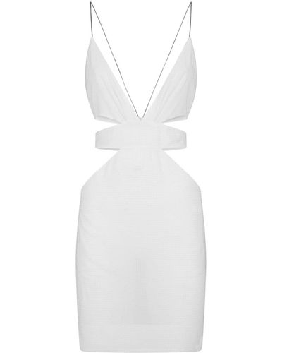 DSquared² Cut-out V-neck Minidress - White