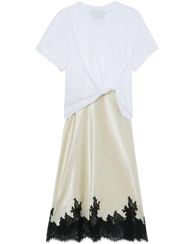 3.1 Phillip Lim Knot-detail Layered T-shirt Dress - White