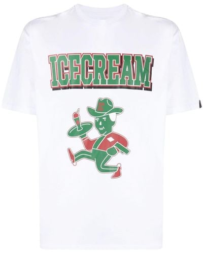 ICECREAM T-shirt Met Print - Groen