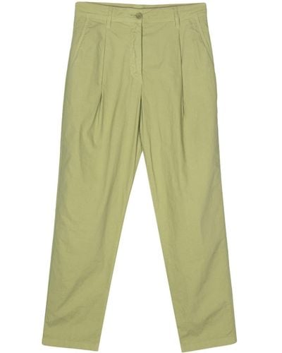 Aspesi Pantalon fuselé à plis marqués - Vert
