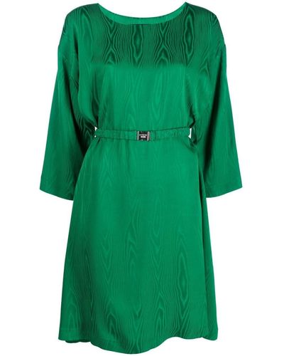 Boutique Moschino Robe ceinturée à manches longues - Vert
