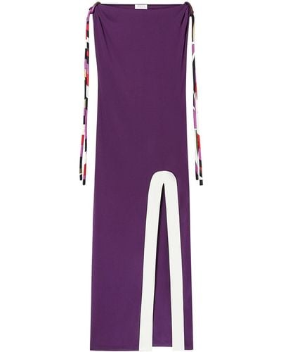 Emilio Pucci Iride-trim Long Dress - Purple