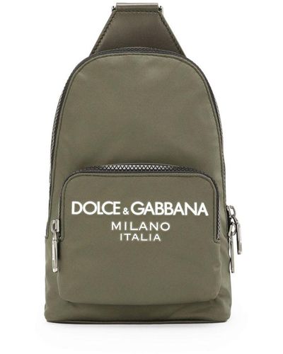 Dolce & Gabbana Logo-print Crossbody Backpack - Green