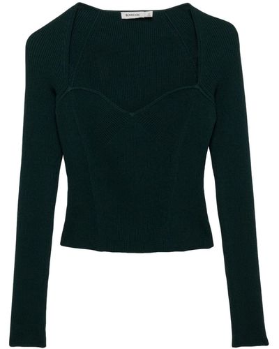 Jonathan Simkhai Giuliana Ribbed-knit Top - Green