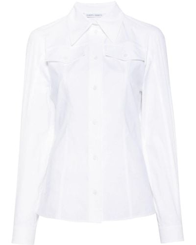 Alberta Ferretti ポインテッドカラー シャツ - ホワイト