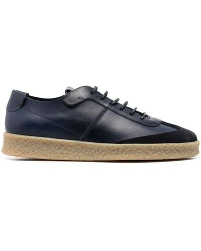 Buttero Low-top Leather Trainers - Blue