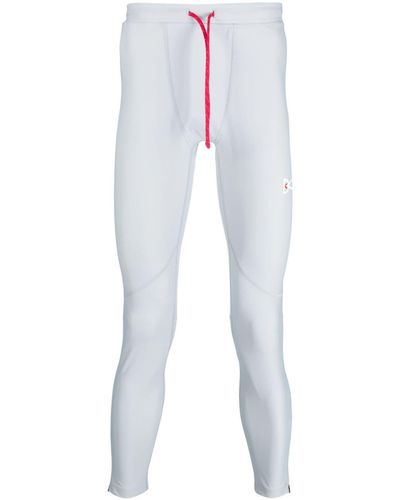 District Vision Leggings con stampa - Bianco