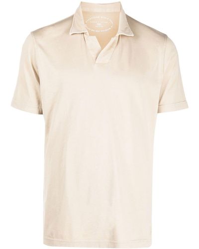 Fedeli Cotton Polo Shirt - Natural