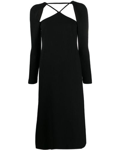 Rejina Pyo Midi-jurk Met Uitgesneden Detail - Zwart