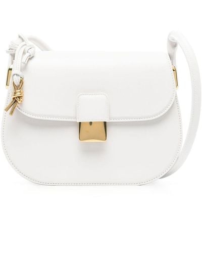 Bottega Veneta Desiree Leather Crossbody Bag - White