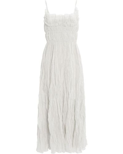 Altuzarra Vestido midi Brigitte con pliegues - Blanco