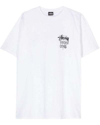 Stussy T-shirt Tough en coton - Blanc