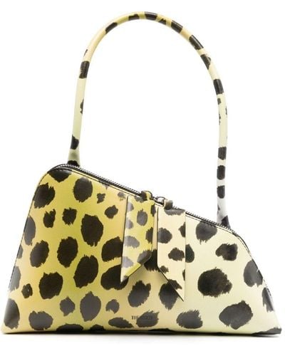 The Attico Sunrise giraffe-print shoulder bag - Metallizzato