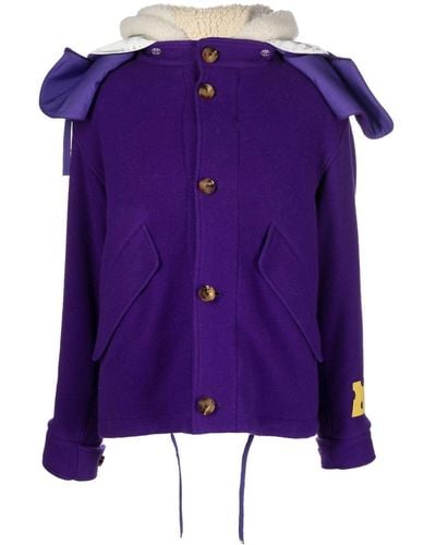 Off-White c/o Virgil Abloh Hooded Reversible Jacket - Purple