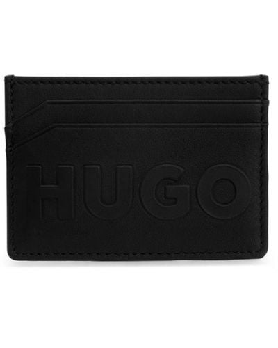HUGO Tyler Logo-embossed Card Holder - Black