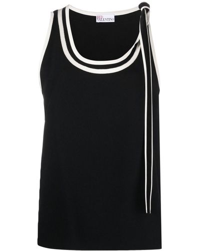 RED Valentino Bow-detail Tank Top - Black