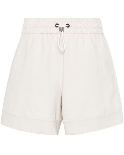 Brunello Cucinelli Monili-detail Jersey Shorts - White
