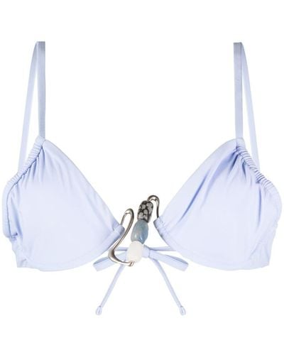 Christopher Esber Bikinitop Met Kristallen - Blauw