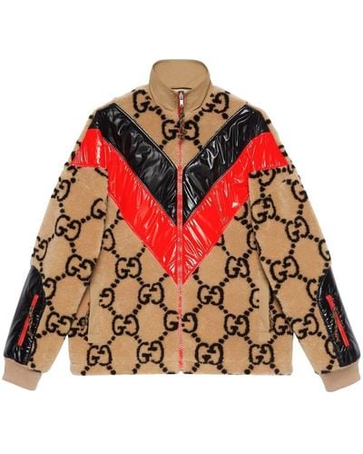 Gucci Jacke mit GG-Muster - Rot