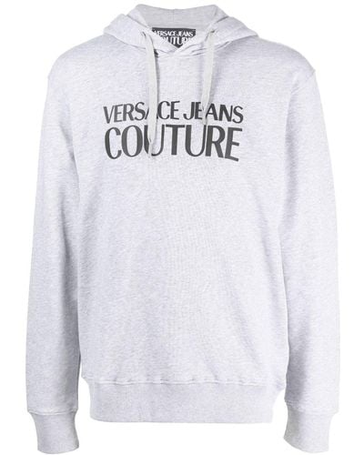 Versace Jeans Couture Hoodie à logo imprimé - Gris