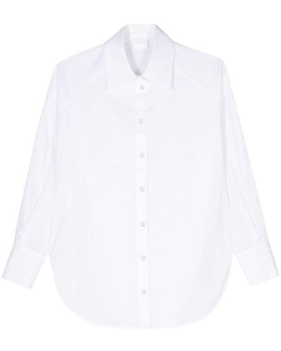 ..,merci Spread-collar Poplin Shirt - White