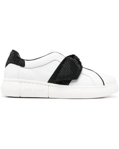 Kate Spade Crystal-embellished Low-top Sneakers - White