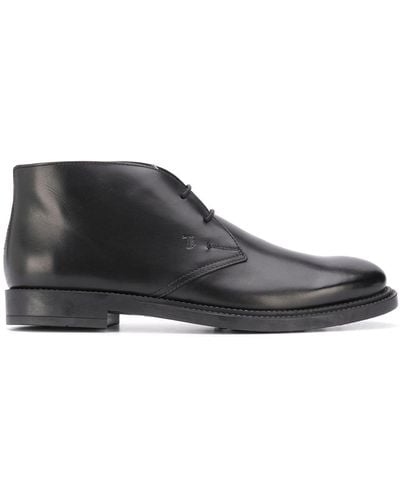 Tod's Leather Desert Boots - Black
