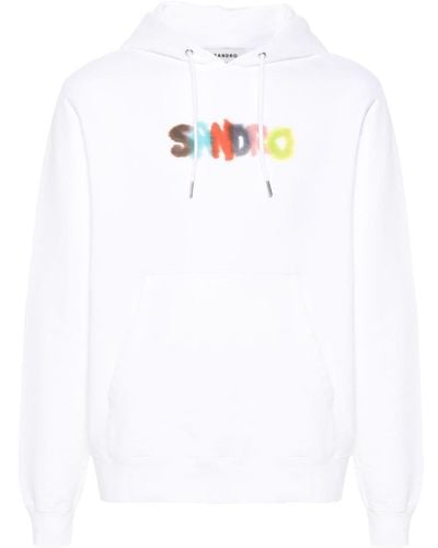 Sandro Logo-print Hoodie - White