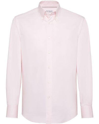 Brunello Cucinelli Katoenen Overhemd - Roze