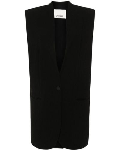 Isabel Marant Emara Single-Breasted Vest - Black