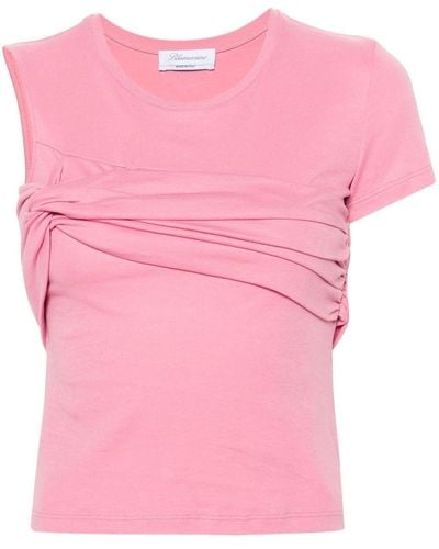 Blumarine Camisa con detalle de paneles - Rosa