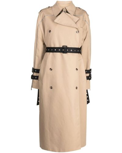 ROKH Oversized Belted-waist Trench Coat - Natural