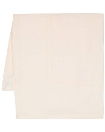 Tommy Hilfiger Monogram-print Cotton Scarf - Natural