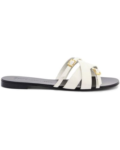 Giuseppe Zanotti Alhima Leather Sandals - White