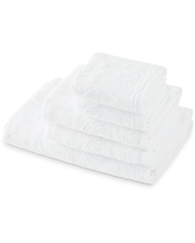 Dolce & Gabbana Set di 5 asciugamani con logo Barocco jacquard - Bianco