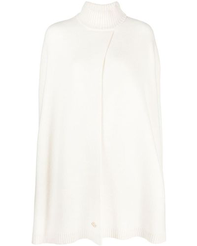 Claudie Pierlot High-neck Knitted Cape - White