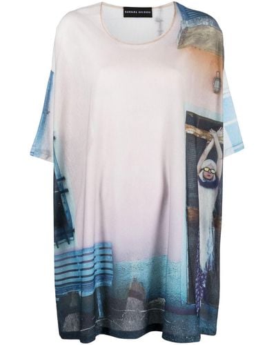 BARBARA BOLOGNA T-Shirt mit Foto-Print - Blau