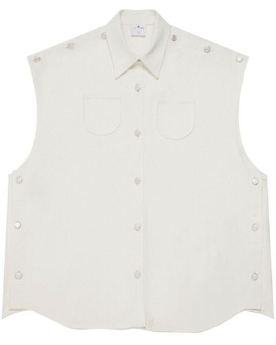 Courreges Mega-styling Denim Shirt - White